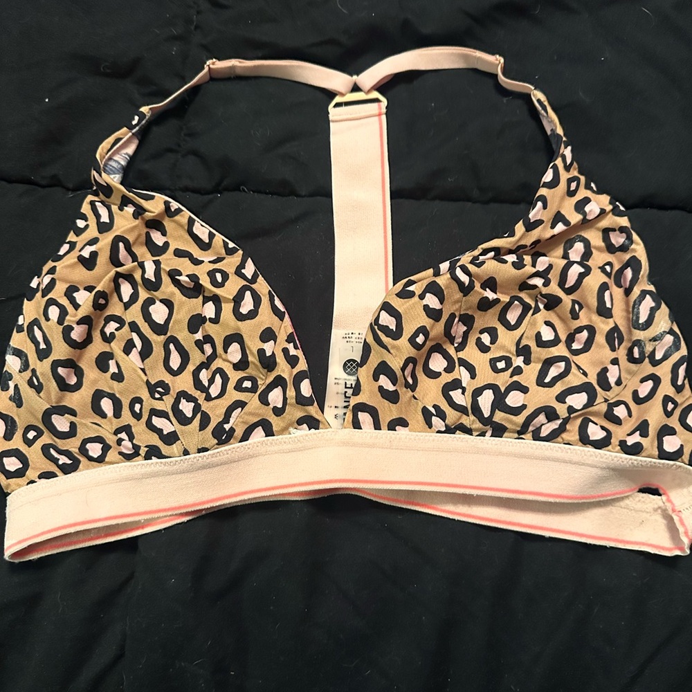 Stance Leopard and floral print reversible Bralette
